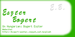 eszter bogert business card